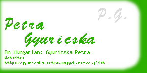 petra gyuricska business card